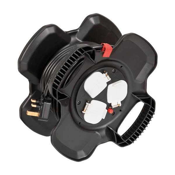 Brennenstuhl Rubber Cable Reel - Heavy Duty 15 Metre Cable - Made in Germany - 3 Year Guarantee
