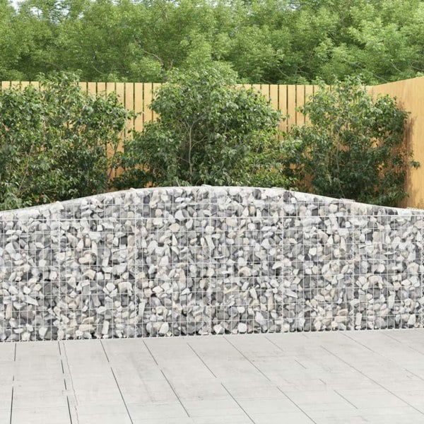 Berkfield Arched Gabion Baskets 7 pcs 400x30x80/100 cm Galvanised Iron