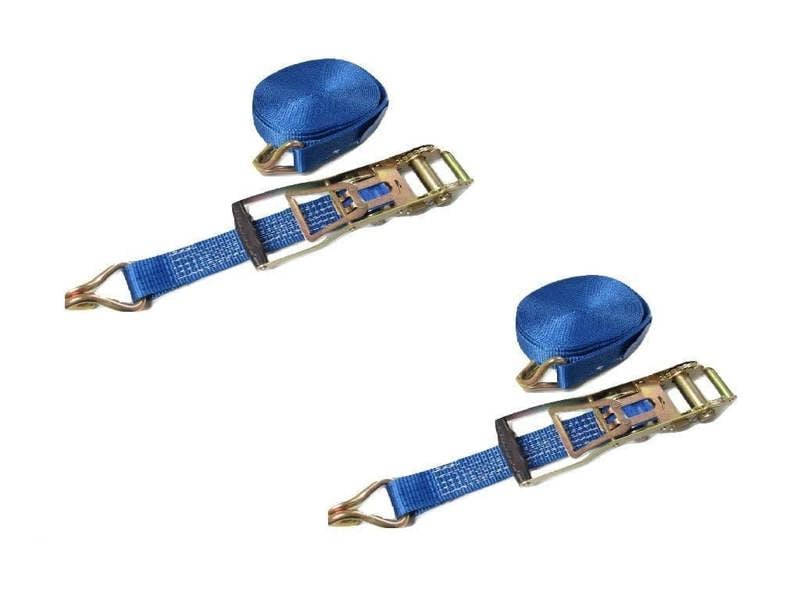 Ergo Ratchet Tie Down Straps 50MM 5T 6M X2 (Reverse Pull Down Lashing Belt with Claw Hook 5000KG)