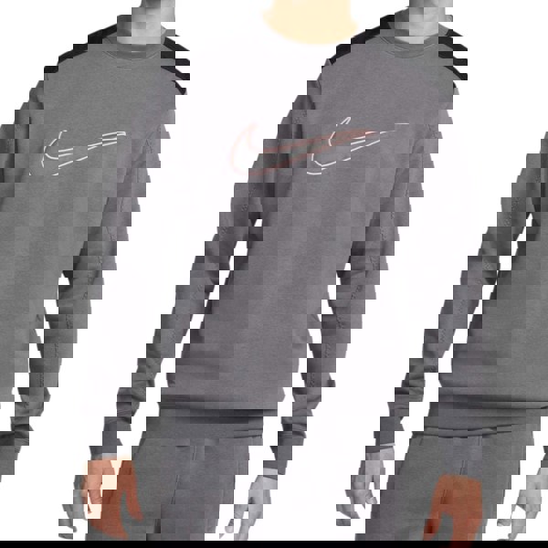 Nike Large Swoosh Logo Grey Jumper