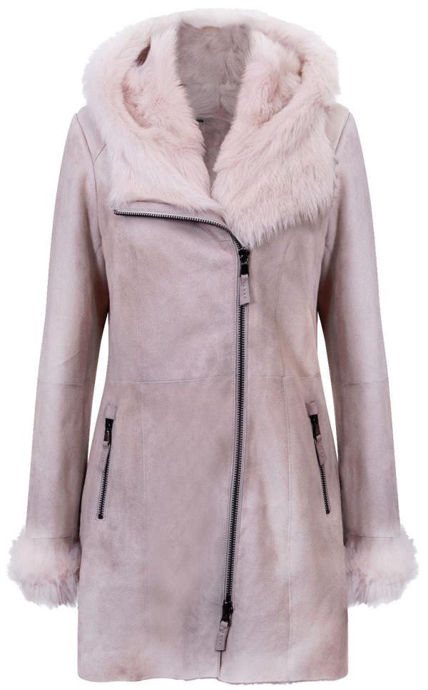Infinity Leather Ladies Suede Merino Sheepskin Coat-Samara