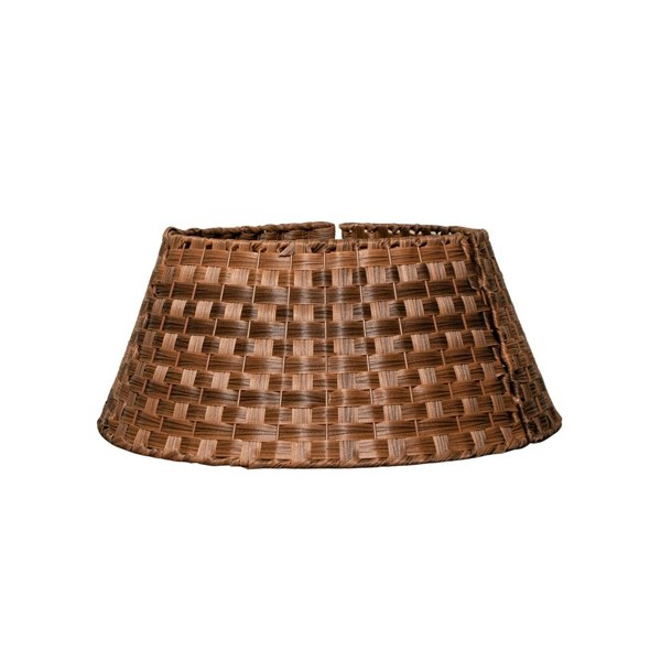 Samuel Alexander 40/58cm Samuel Alexander Medium KD Plastic Wicker Rattan Woven Christmas Tree Skirt in Brown