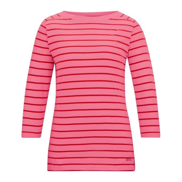 Regatta Womens/Ladies Baylette II Striped T-Shirt - Pink Lemonade/High Risk Red - 