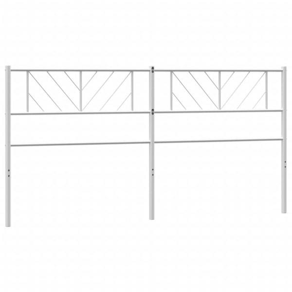 Berkfield Metal Headboard White 198x90 cm