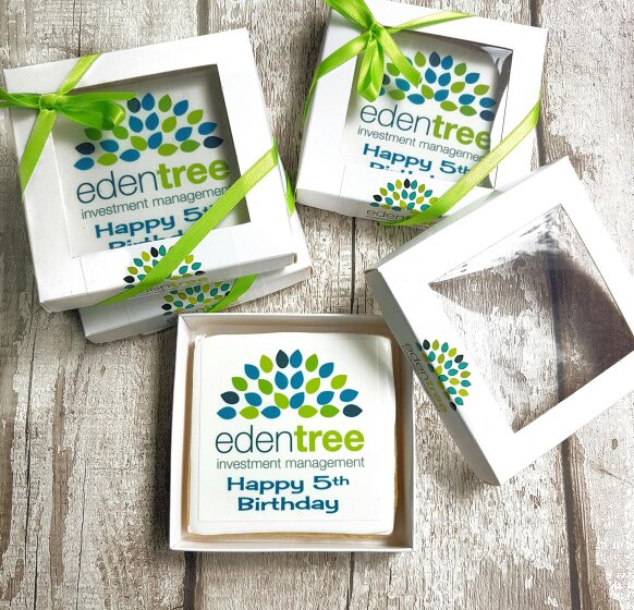 The Cookie Collaboration Logo Cookie Gifts: Corporate Branded Biscuits, Hand-Iced (Set of 5)