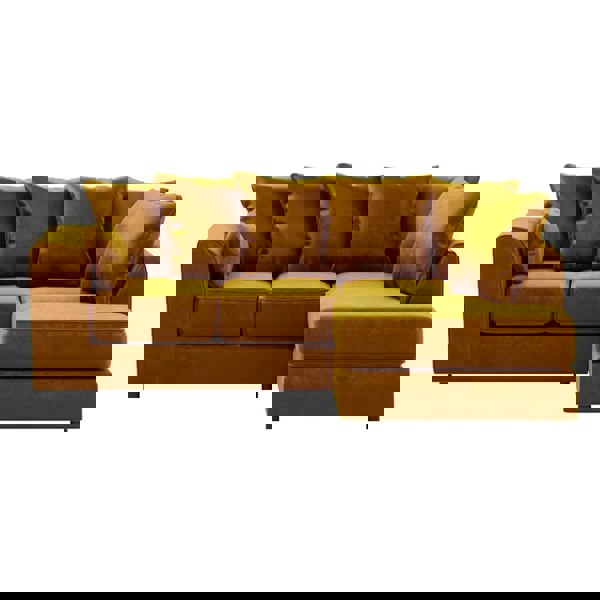 Furnishings For Less Brooklyn Full Foam Plush Velvet Corner Sofa