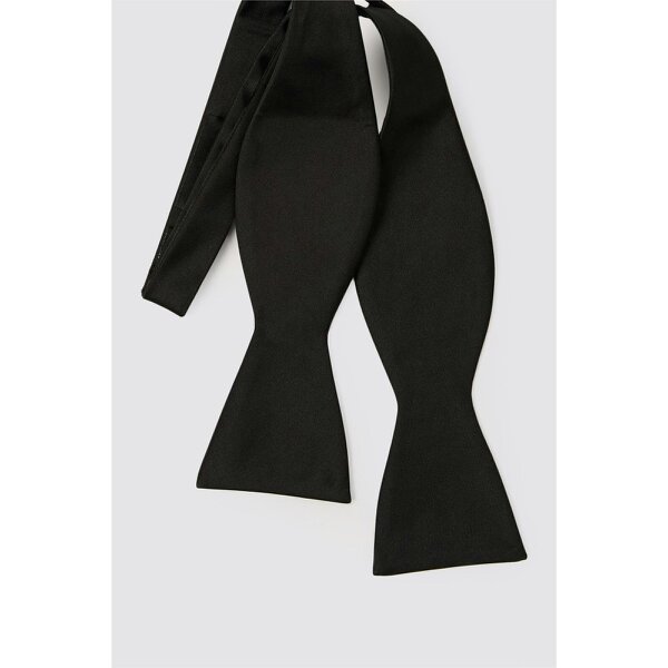 Limehaus Black Satin Self Bow Tie