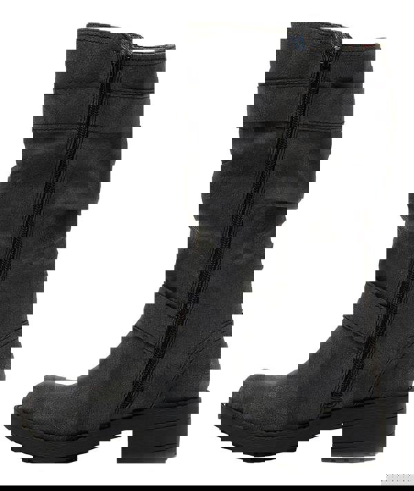 Rocket Dog Trumble Womens Zip Up Mid Calf Biker Buckle Boots