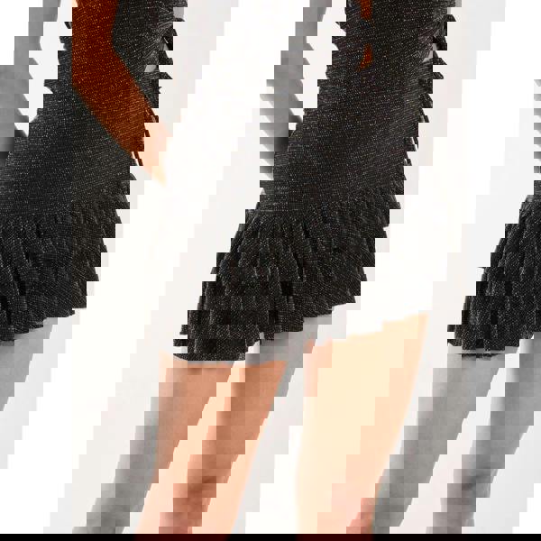 Pink Vanilla Ruffle Glitter Mini Skirt