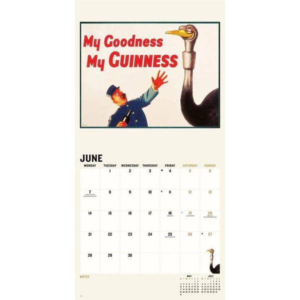Guinness Poster Art Calendar 2027, Wall Calendars, Month To View, Lifestyle, Gift