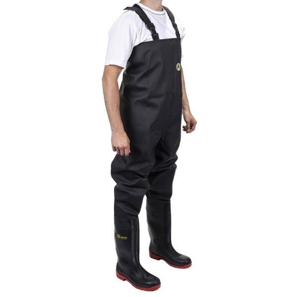 Amblers Safety Danube Unisex Chest Safety Waders in Black