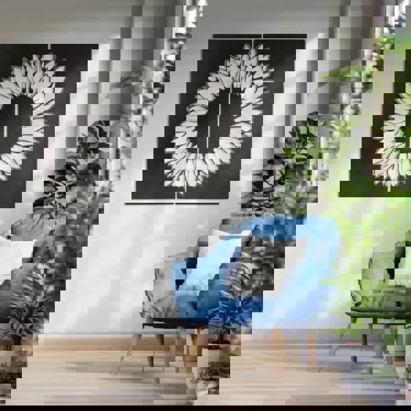 Sunflower Metal Wall Art Set/2 Plants By Post