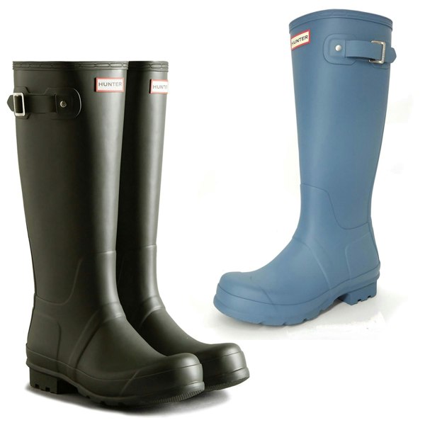 Hunter Mens Hunter Original Tall Winter Snow Rain Wellington Boots Olive or Blue