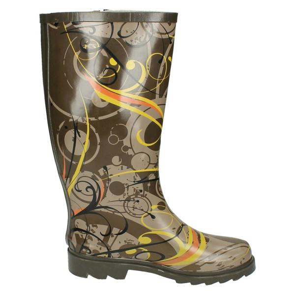 Spot On Ladies Spot On Swirls Design Wellington Boots