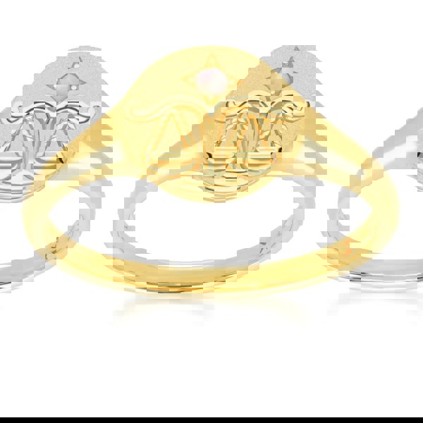 Zodiac Opal Libra Signet Ring In 9ct Yellow GoldFront  135R2087019