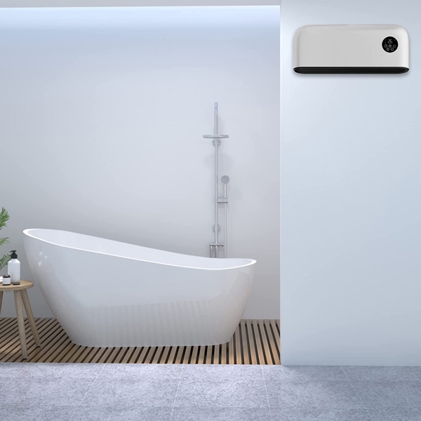 MYLEK Over Door Heater 2000W Wall Mounted Indoor Overdoor Hot Air Downflow Curtain Silver