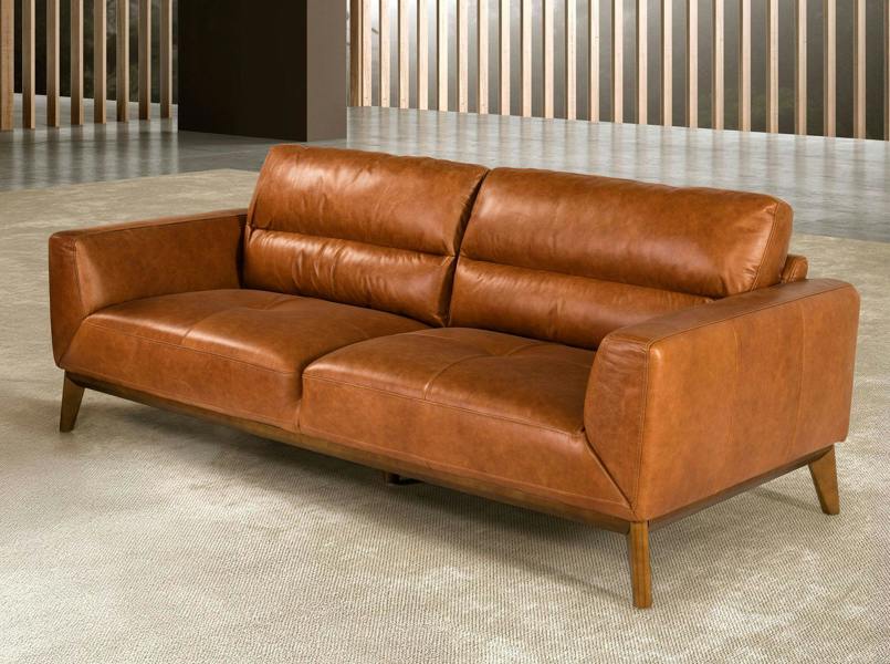 Angel Cerdá Brown leather sofa 6046/6047