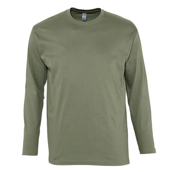 SOLS Mens Monarch Long Sleeve T-Shirt - Khaki