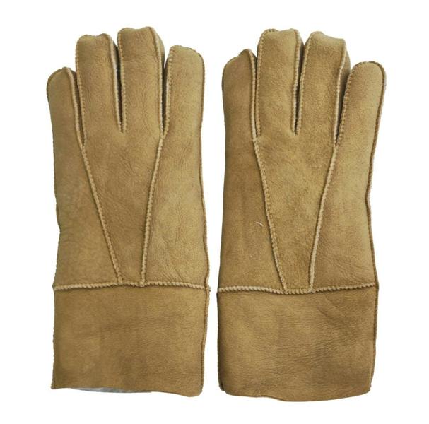 Infinity Leather Unisex Sheepskin Suede Gloves with Roll Up/Down Cuff