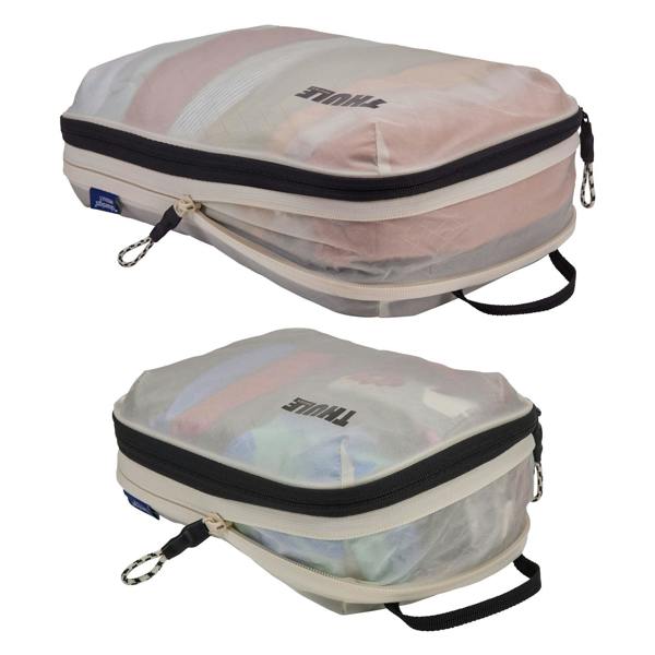 Thule Compression Packing Cube Set Small & Medium White Travel Organizer