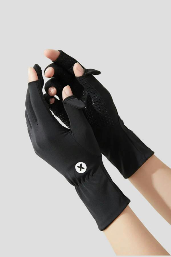 Anniou Women's Sun Protection Gloves - Black