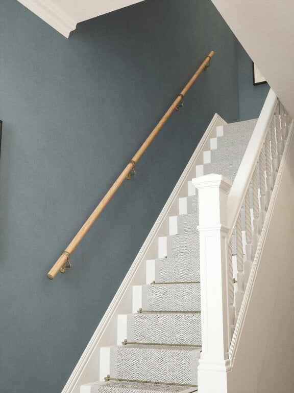 Handrails Direct Stoneleigh Red Oak Straight Flight Handrail