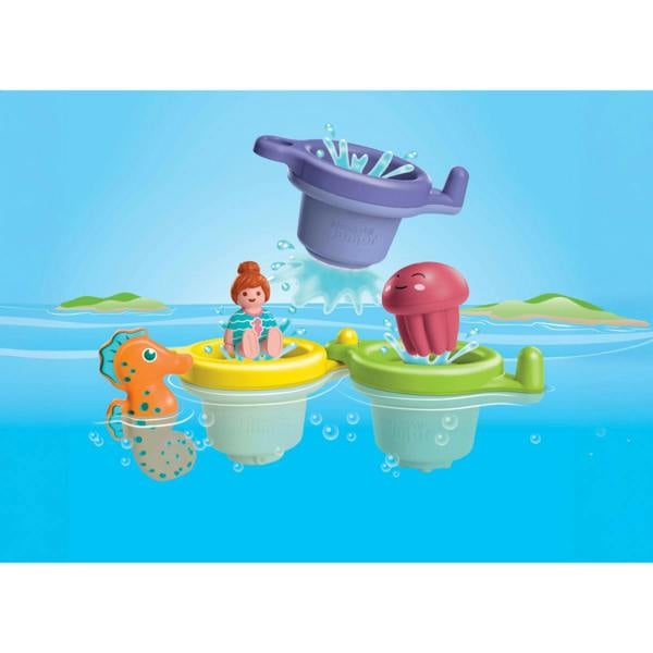 Playmobil JUNIOR AQUA: Floating Cups with Water Fun - 71776 Playset