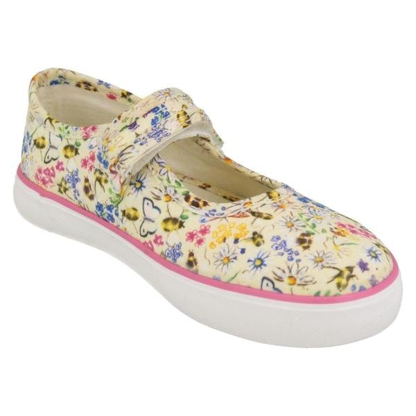Start-rite Girls Startrite Summer Canvas Shoes Blossom Bees
