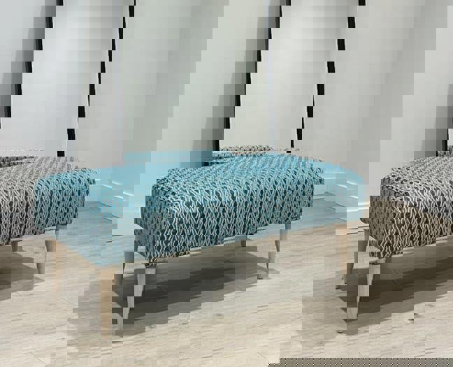 ISTOOLS Premium Pattern Fabric Ottoman Footstool Pouffe – UK Handmade