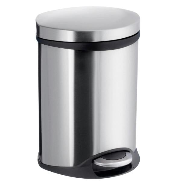 Brushed stainless steel pedal bin