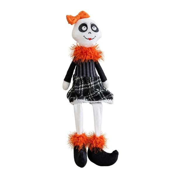 Samuel Alexander 55cm Mrs Bones Seated Halloween Decoration with Dangly Legs