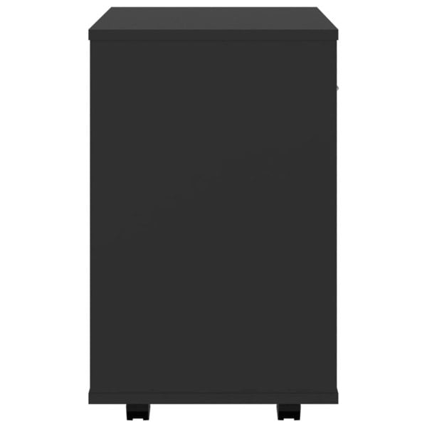 Berkfield Rolling Cabinet Black 46x36x59 cm Engineered Wood