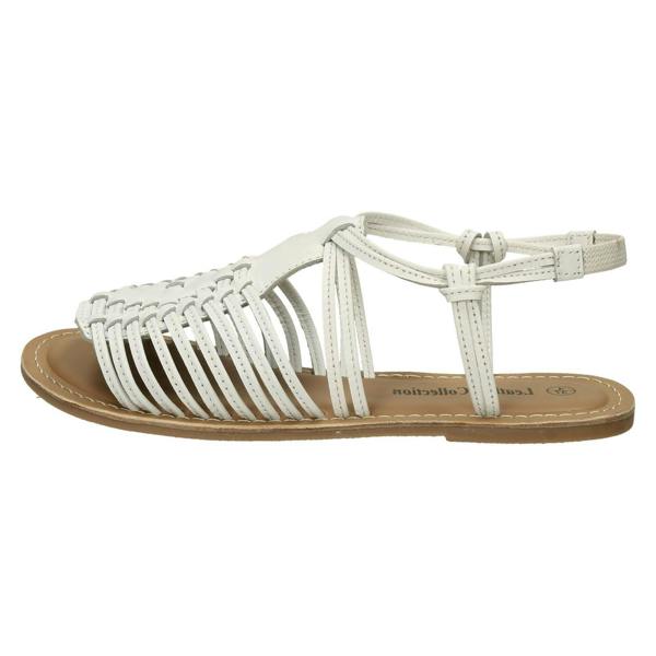 Leather Collection Ladies Leather Collection Flat Strappy Sandals F00159