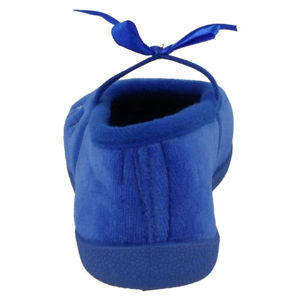 Spot On Infant Girls Spot On Slippers with Butterfly Stitching
