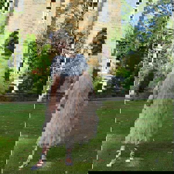 Young girl wearing pretty dress