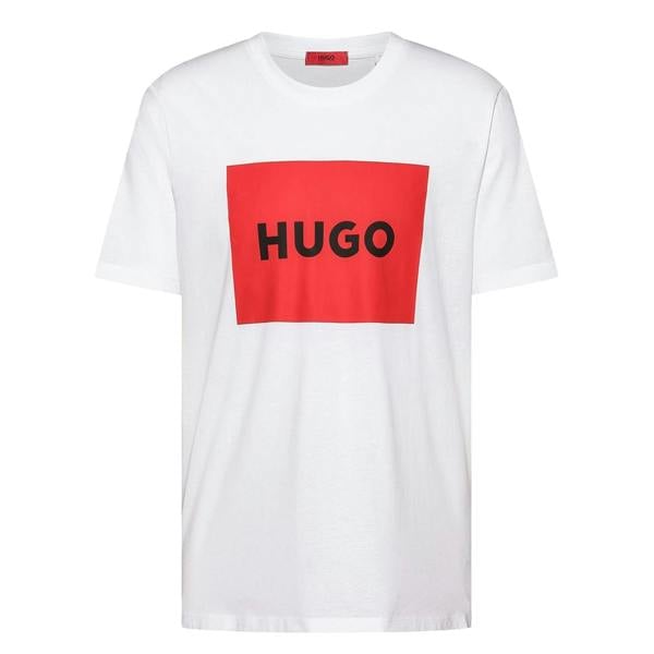 Hugo Mens Dulive Box Logo T-Shirt - White - 