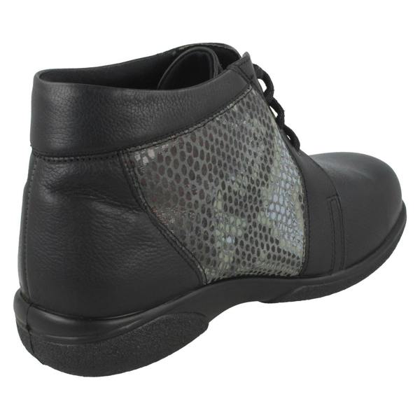 DB Shoes Ladies Easy B Casual Boots With Snake Skin Detail Donna
