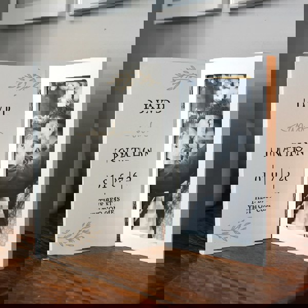 Personalised Memento Company Personalised Anniversary Wooden Hinged 6x4 Photo Frame