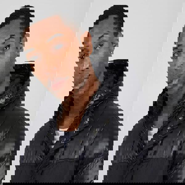 Brave Soul Black Longline Hooded Padded Jacket  - Black Image 4