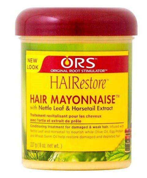 ORS Hair Mayonnaise a deep conditioning, protein-rich treatment intensely moisturizes.