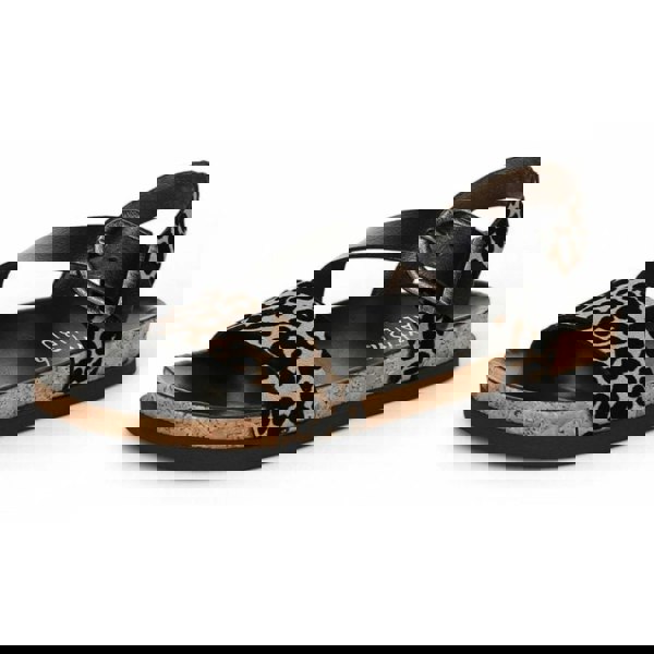 Blowfish Malibu Lance - Women's Leopard Brown Footbed Flat Sandals