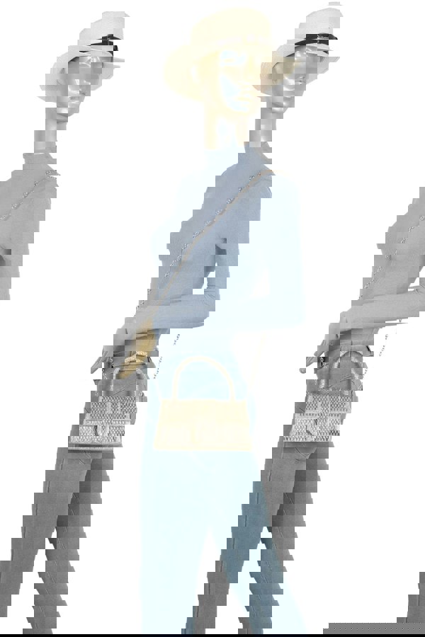 Kitise Elegant Rhinestone Evening Clutch Bag with Chain Strap