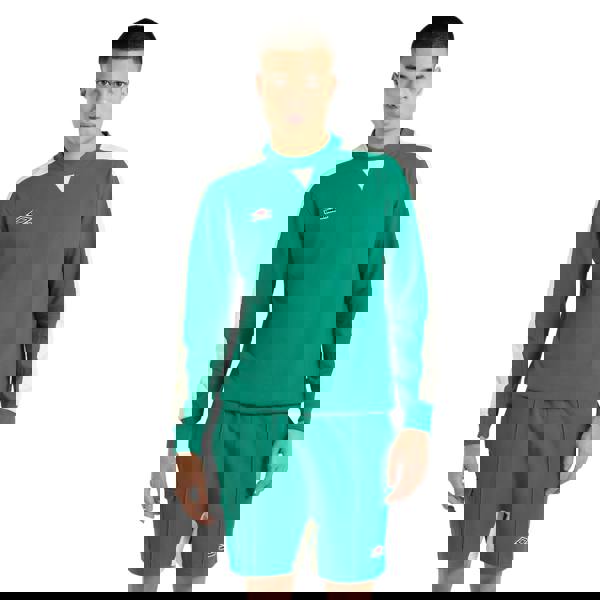 Umbro Mens Panelled Relaxed Fit Sweatshirt - Quetzal Green/Papyrus