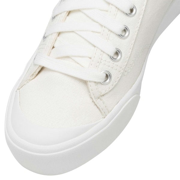 Keds Women's Crew Kick 75 Canvas White Shoes with Cushioned Footbed