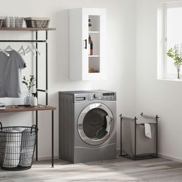 Berkfield Wall Mounted Cabinet White 34.5x34x90 cm