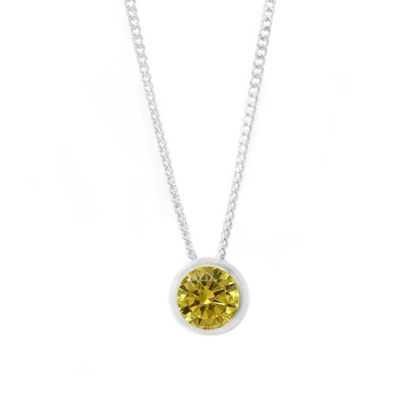 Say It With November Birthstone Necklace - Sterling Silver