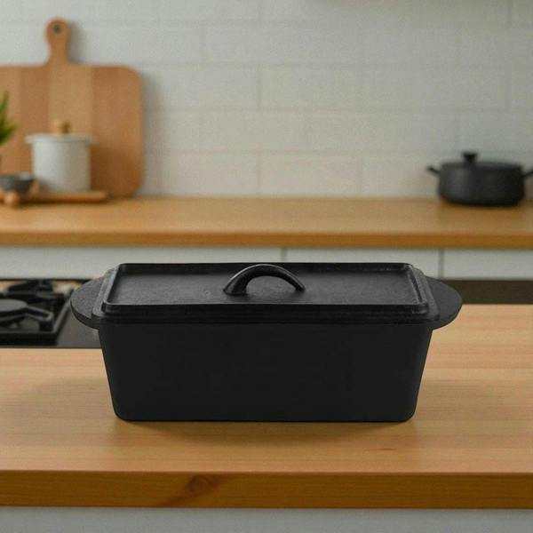 Sourdough By The Sea Cast Iron Loaf Tin – Heavy Duty Baking Pan for Bread & Cake, Oven & Grill Safe