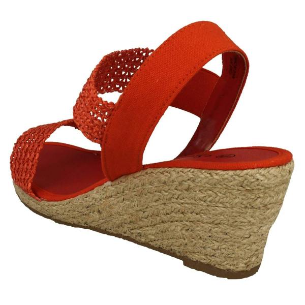 Savannah Womens Savannah Slip On Wedge Heeled Sandal F2303