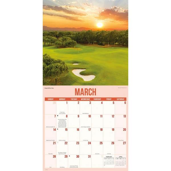 Golf Courses Photo Calendar 2027, Wall Calendars, Month To View, Sports, Gift