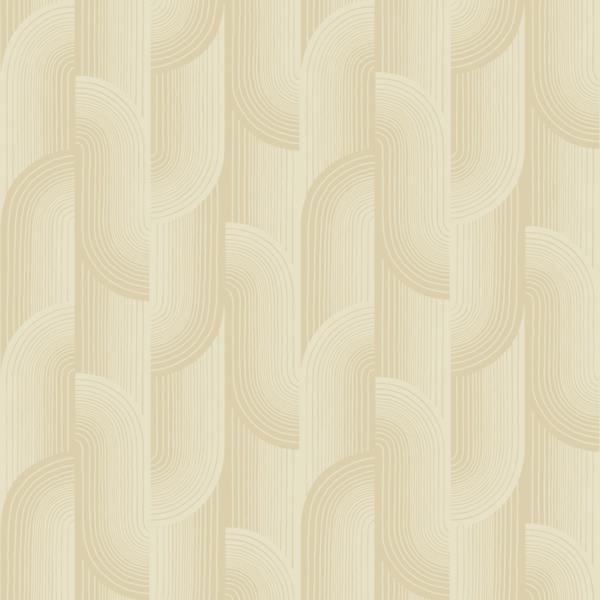 Grandeco Boutique Romaine Art Deco Luxury Weight Embossed Wallpaper, Beige